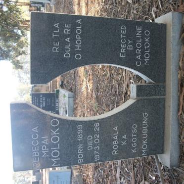 MOLOKO Rebecca Mpai 1899-1973