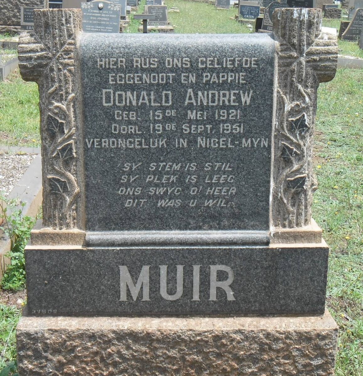 MUIR Donald Andrew 1921-1951