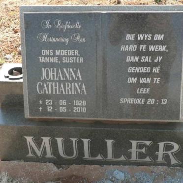 MULLER Johanna Catharina 1928-2010