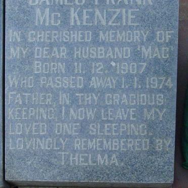 McKENZIE James Frank 1907-1974