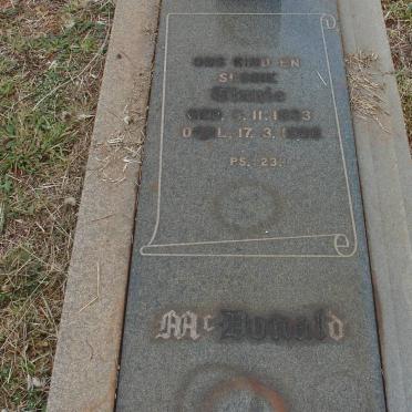 McDONALD Tinnie 1933-1936