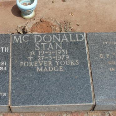 McDONALD Stan 1931-1979