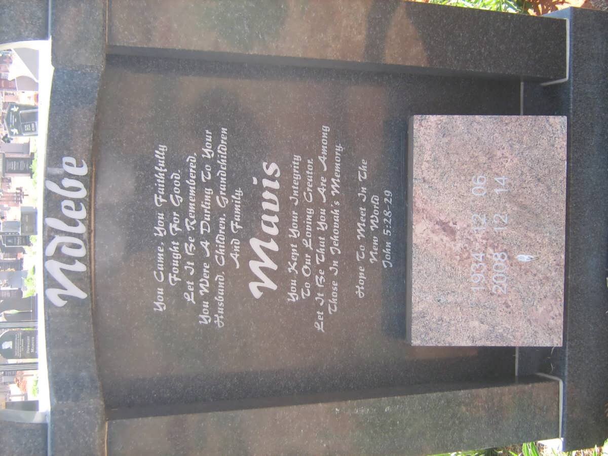 NDEBE Mavis 1934-2008