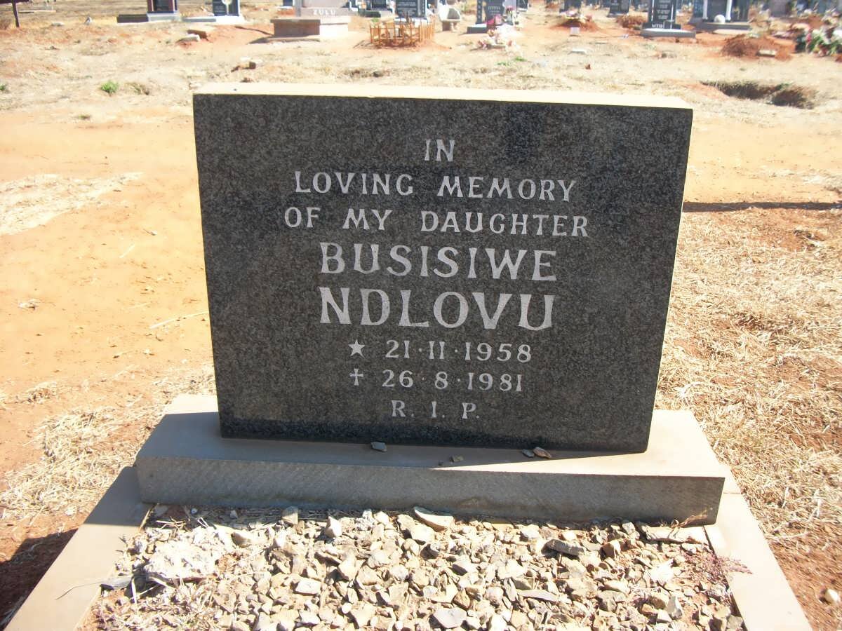 NDLOVU Busisiwe 1958-1981