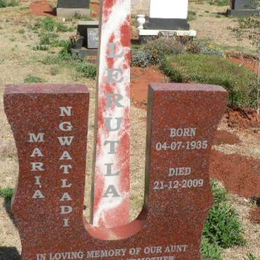 NGWATLADI Maria 1935-2009