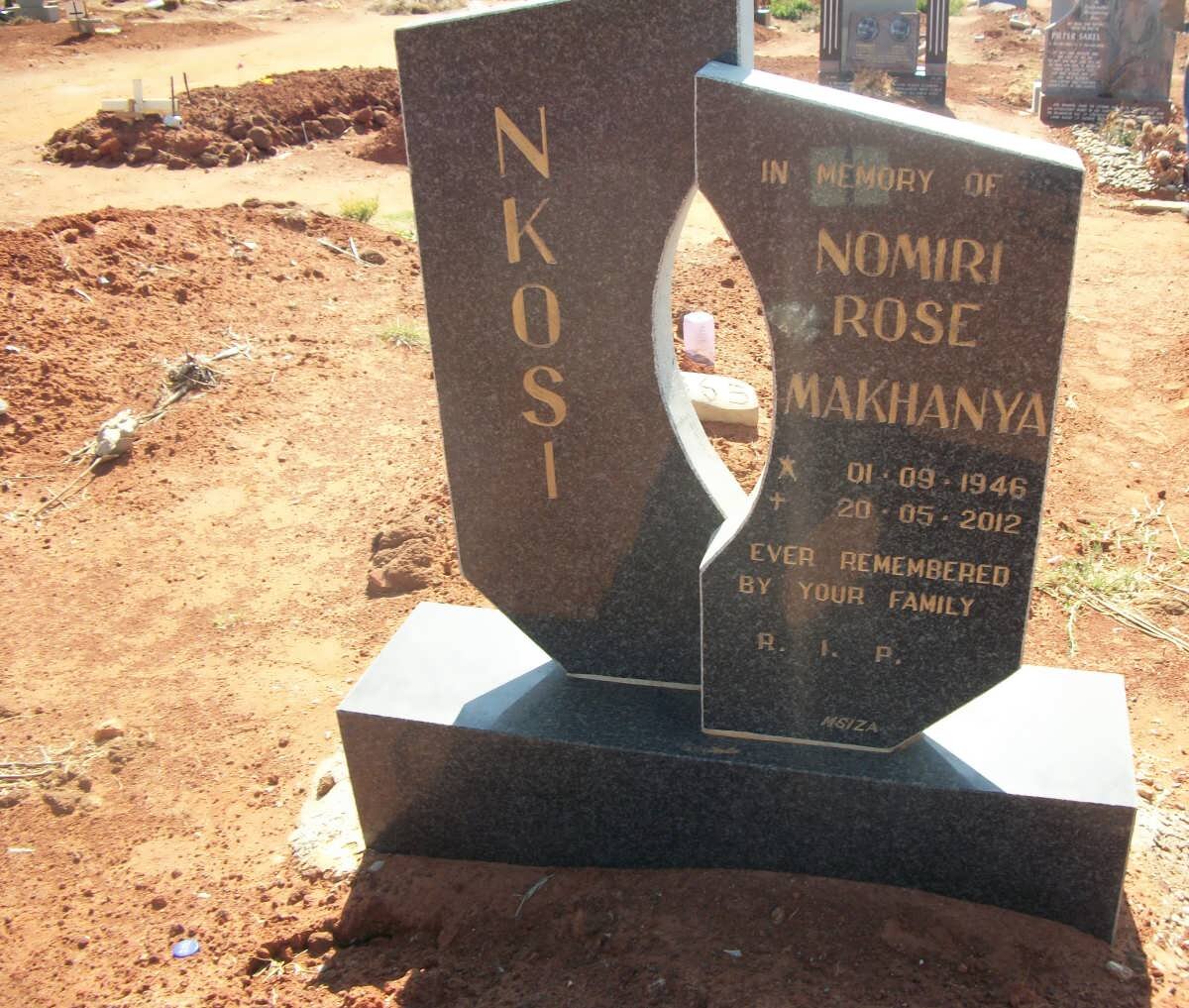 NKOSI Nomiri Rose Makhanya 1946-2012