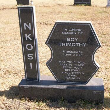 NKOSI Boy Thimothy 1956-2001