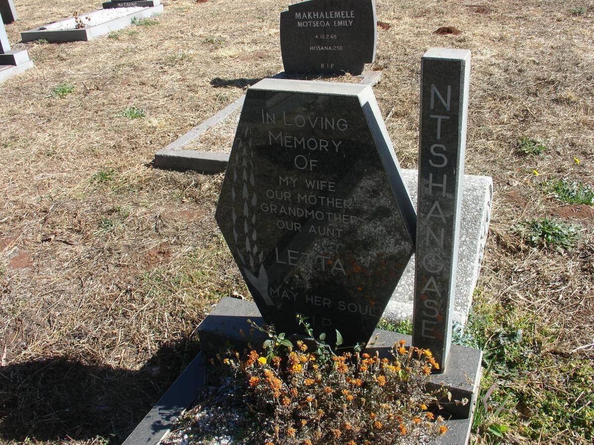 NTSHANGASE Letta