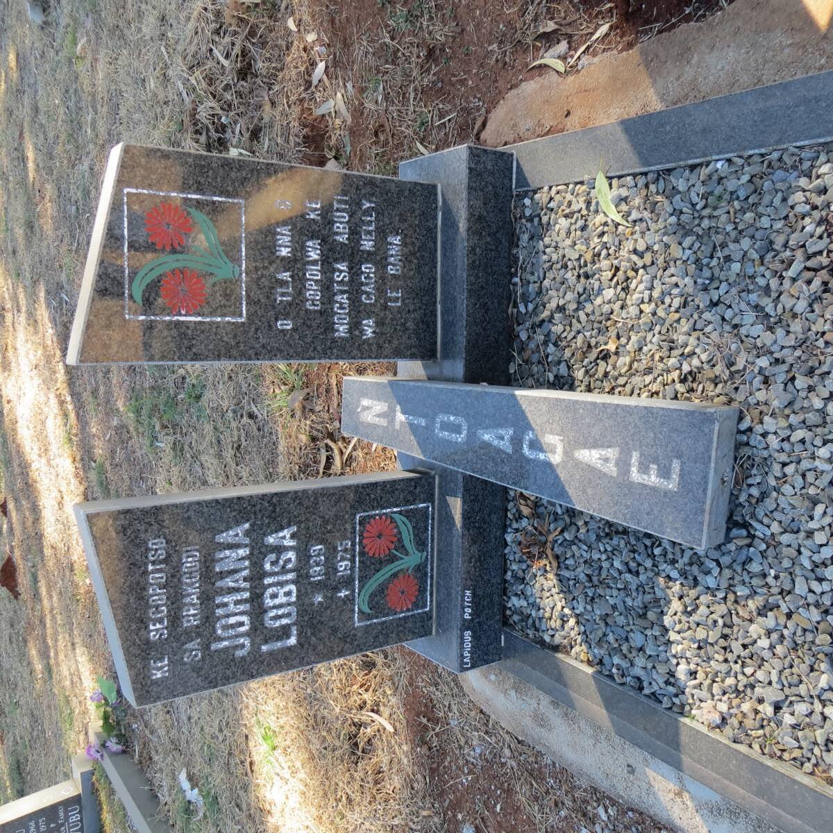 NTOAGAE Johana Lobisa 1939-1975