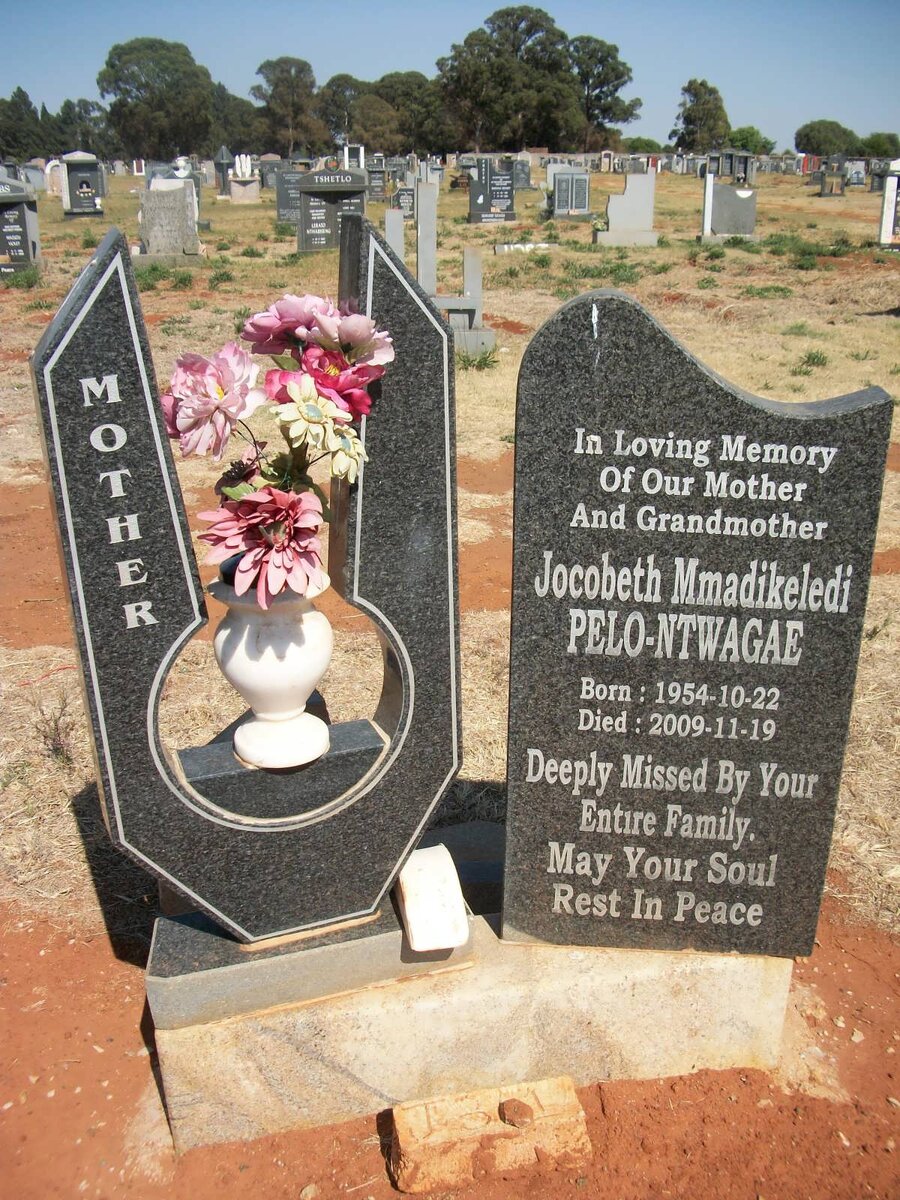 NTWAGAE Jocobeth Mmadikeledi, Pelo 1954-2009