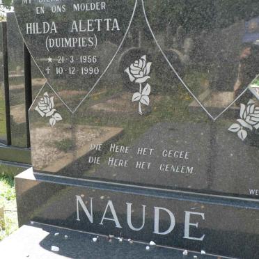 NAUDE Hilda Aletta 1956-1990