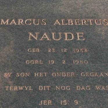 NAUDE Marcus Albertus 1952-1980