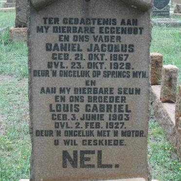 NEL Daniel Jacobus 1867-1928 :: NEL Louis Gabriel 1903-1927