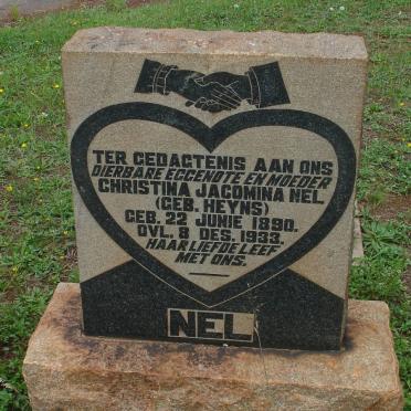 NEL Christina Jacomina nee HEYNS 1890-1933