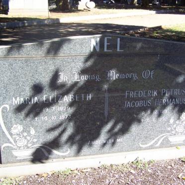 NEL Frederik Petrus Jacobus Hermanus 1919-1990 &amp; Maria Elizabeth 1929-1973 