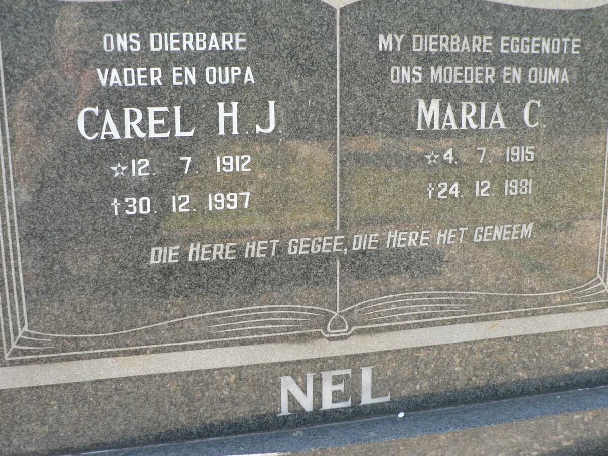 NEL Carel H.J. 1912-1997 &amp; Maria C. 1915-1981