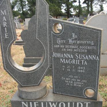 NIEUWOUDT Johanna Susanna Magrieta 1943-1986