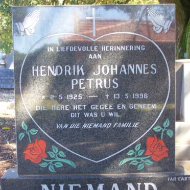 NIEMAND Hendrik Johannes Petrus 1925-1996