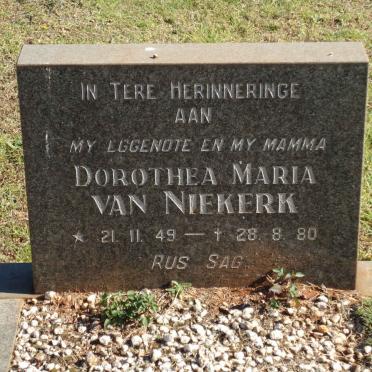 NIEKERK Dorothea Maria, van 1949-1980
