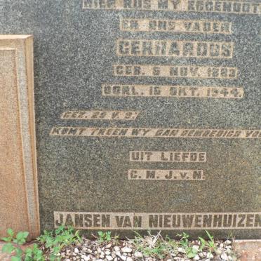 NIEUWENHUIZEN Gerhardus, Jansen van 1883-1944