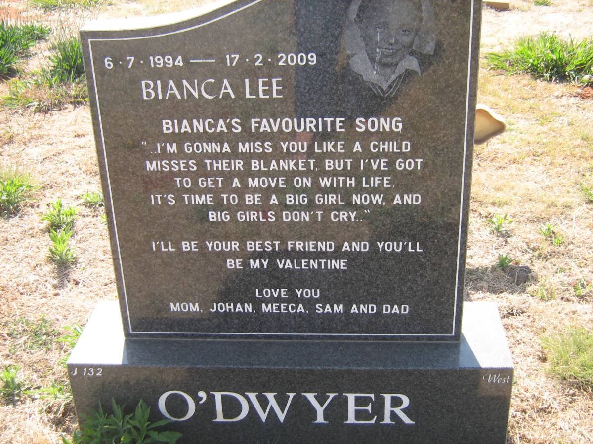O'DWYER Bianca Lee 1994-2009