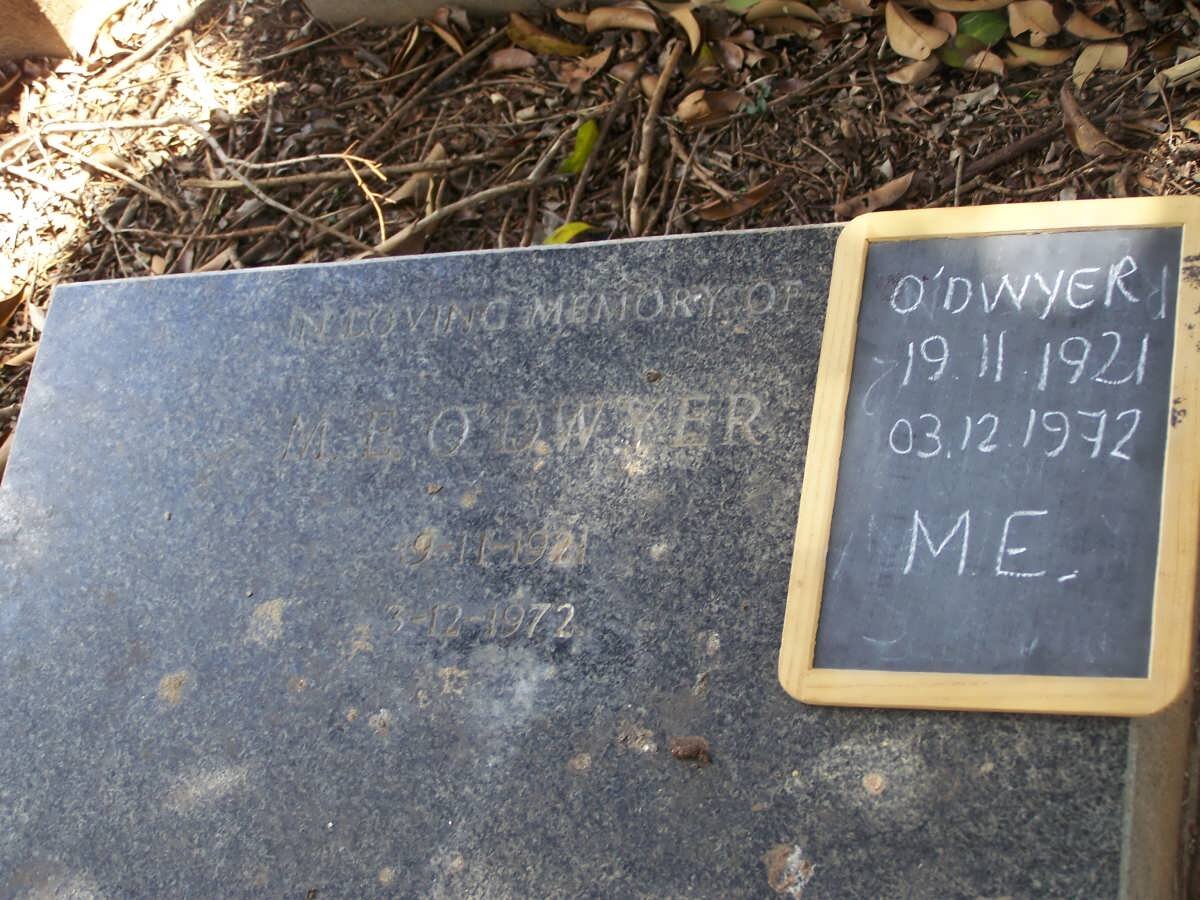 O'DWYER M.E. 1921-1972