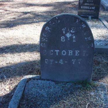 OCTOBER George Zwane -1977