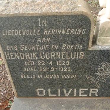 OLIVIER Hendrik Corneluis 1929-1929