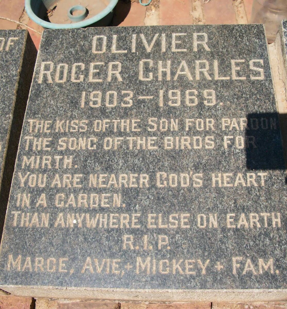 OLIVIER Roger Charles 1903-1969