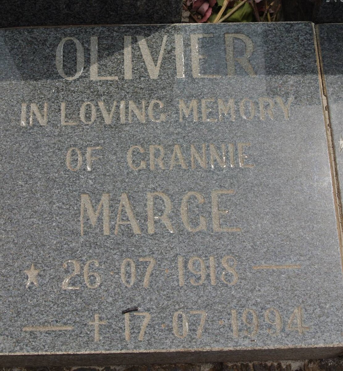 OLIVIER Marge 1918-1994