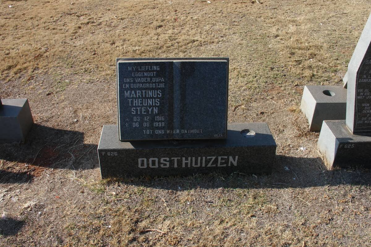 OOSTHUIZEN Martinus Theunis Steyn 1916-1998