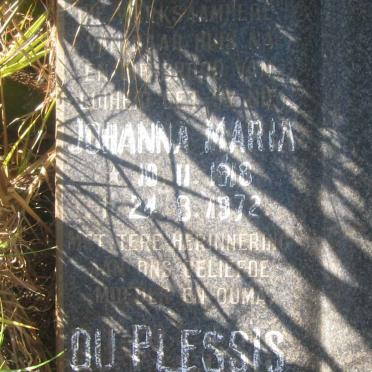 PLESSIS Johanna Maria, du 1918-1972