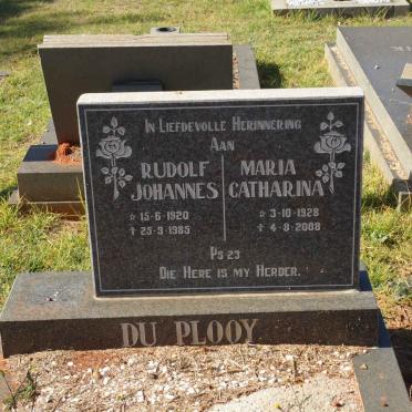 PLOOY Rudolf Johannes, du 1920-1985 &amp; Maria Catharina 1928-2008