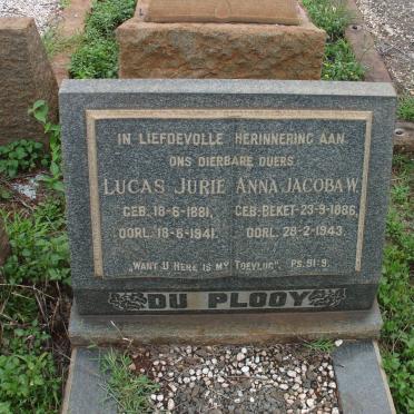 PLOOY Lucas Jurie, du 1881-1941 &amp; Anna Jacoba W. BEKET 1886-1943