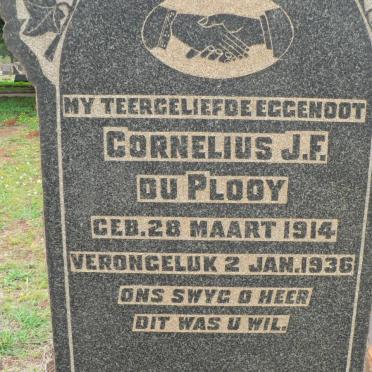 PLOOY Cornelius J.F., du 1914-1936