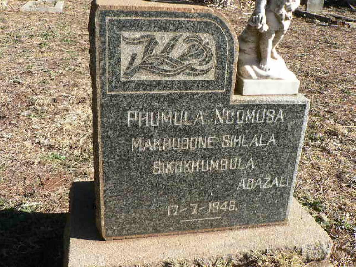 PHUMULA Ncomusa -1946