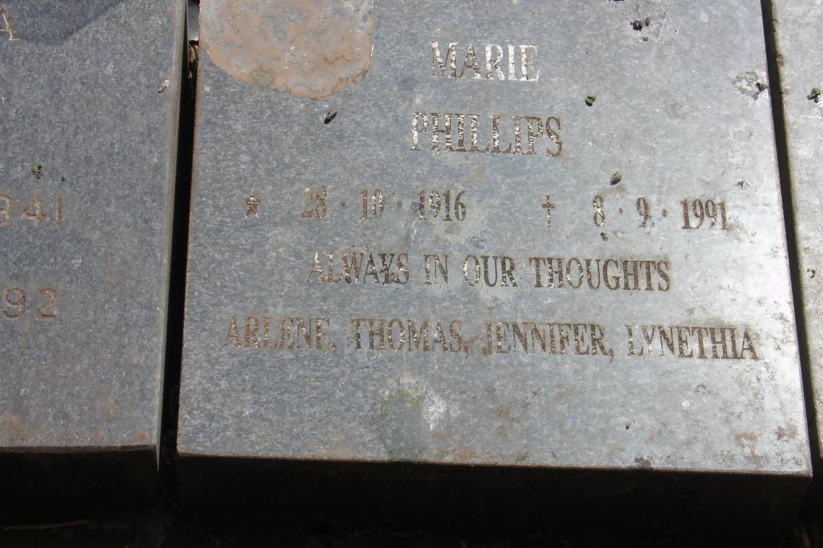 PHILLIPS Marie 1916-1991