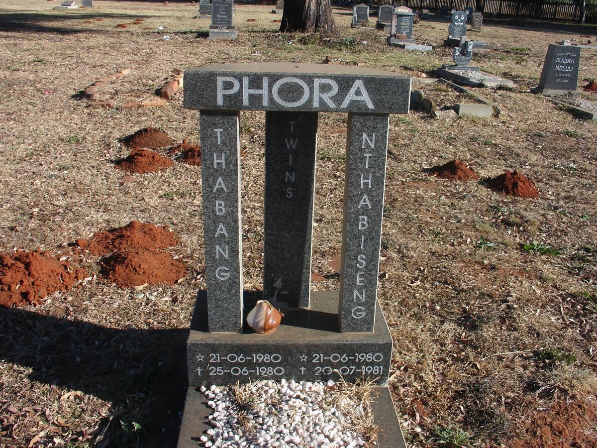 PHORA Thabang 1980-1980 :: PHORA Nthabiseng 1980-1981