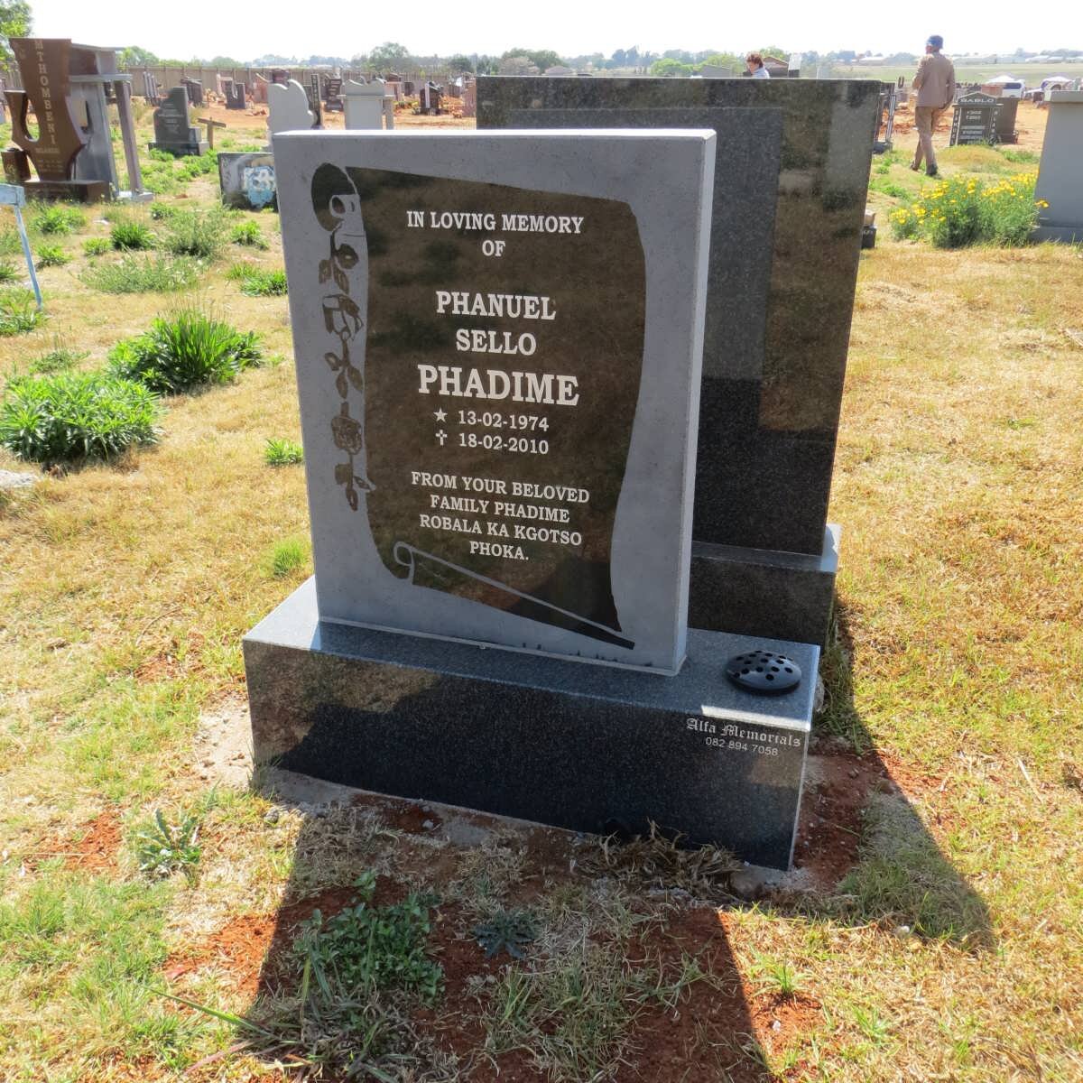 PHADIME Phanuel Sello 1974-2010