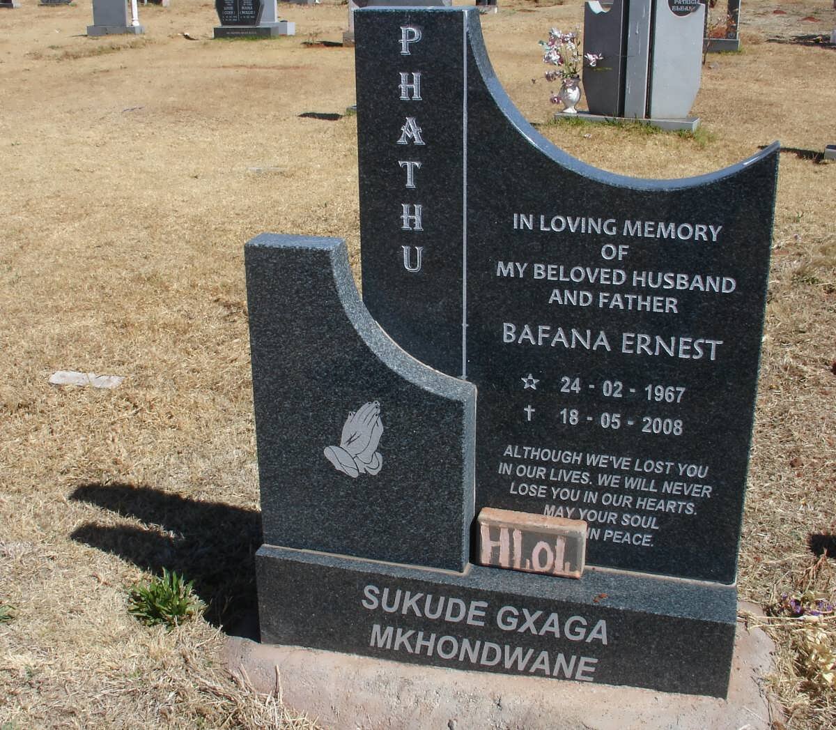 PHATHU Bafana Ernest 1967-2008