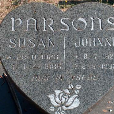 PARSONS Johnnie 1925-1992 &amp; Susan 1928-1986