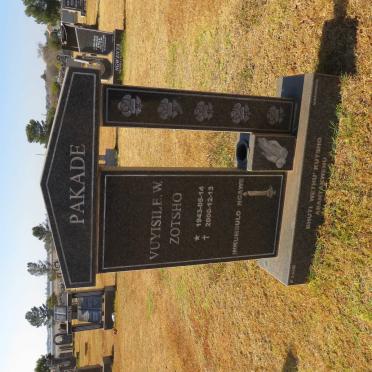 PAKADE Vuyisile W. Zotsho 1943-2000