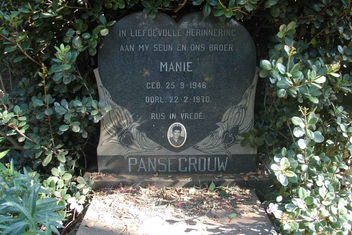 PANSEGROUW Manie 1946-1970