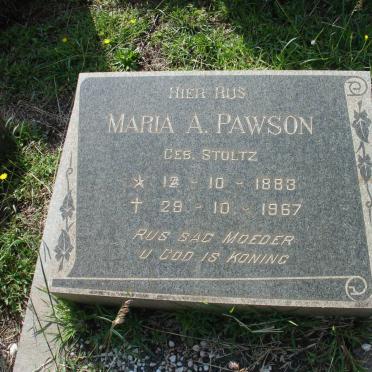 PAWSON Maria A. nee STOLTZ 1883-1967
