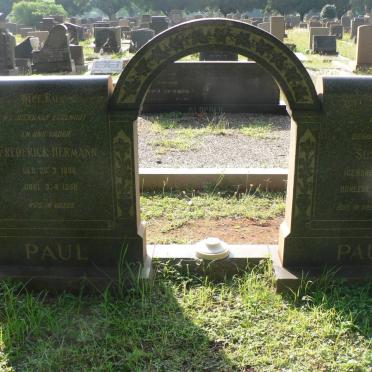 PAUL Frederick Hermann 1886-1950 &amp; Susanna BARNARD -1959