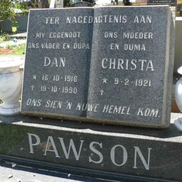 PAWSON Dan 1916-1990 &amp; Christa 1921-