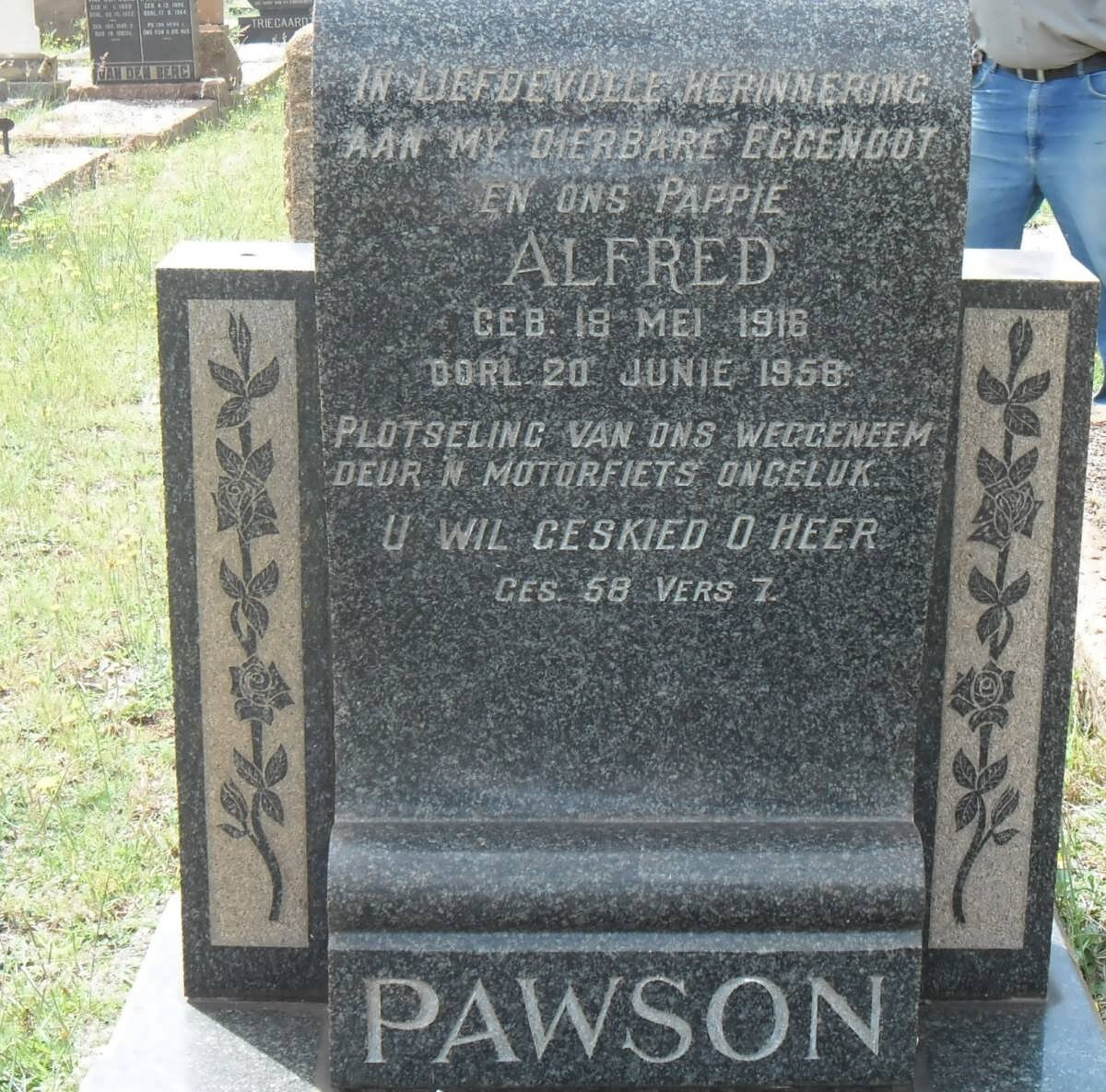 PAWSON Alfred 1916-1958