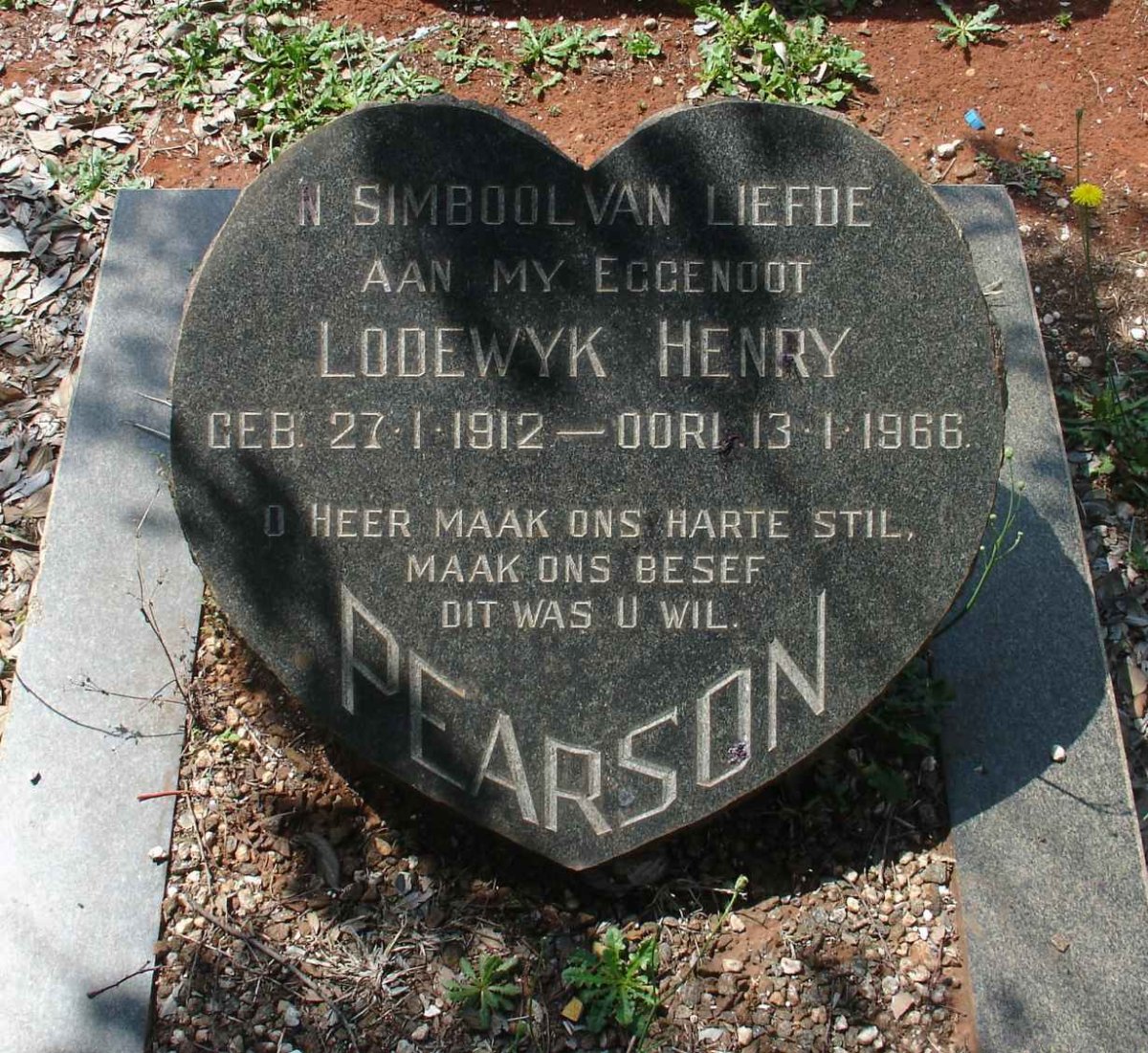 PEARSON Lodewyk Henry 1912-1966