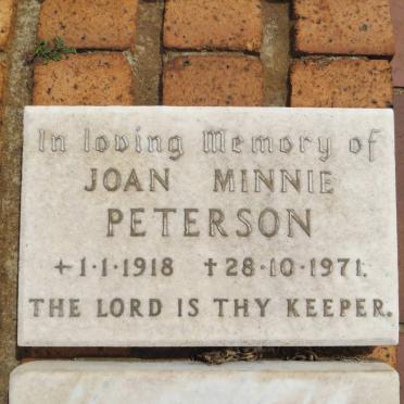 PETERSON Joan Minnie 1918-1971
