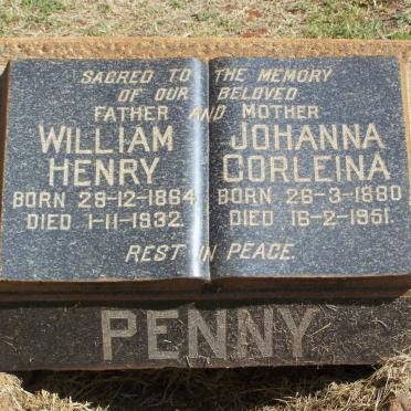 PENNY William Henry 1864-1932 &amp; Johanna Corleina 1880-1951